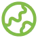 A pixelated icon depicting a green circle with a black square in the center.