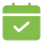 A pixelated icon featuring a large green square with a faint, pixelated pattern and a few tiny white dots.