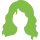 A pixelated icon depicting a green shape resembling a person or character with a central black square.