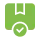 A simple pixelated icon of a large green square with two small black squares at the bottom.